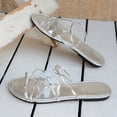 thumbnail image 4 of Sandalias De Mujer Clearance, Xunlbb Large Butterflys Flat Bottom Slippers Women Wearing Beach Sandals(Silver,Size:42), 4 of 8