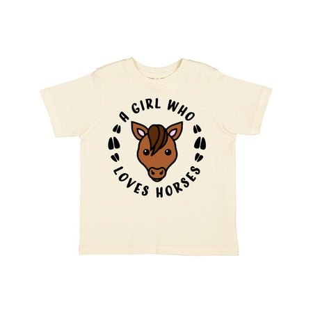 

Inktastic A Girl Who Loves Horses Gift Toddler Boy or Toddler Girl T-Shirt