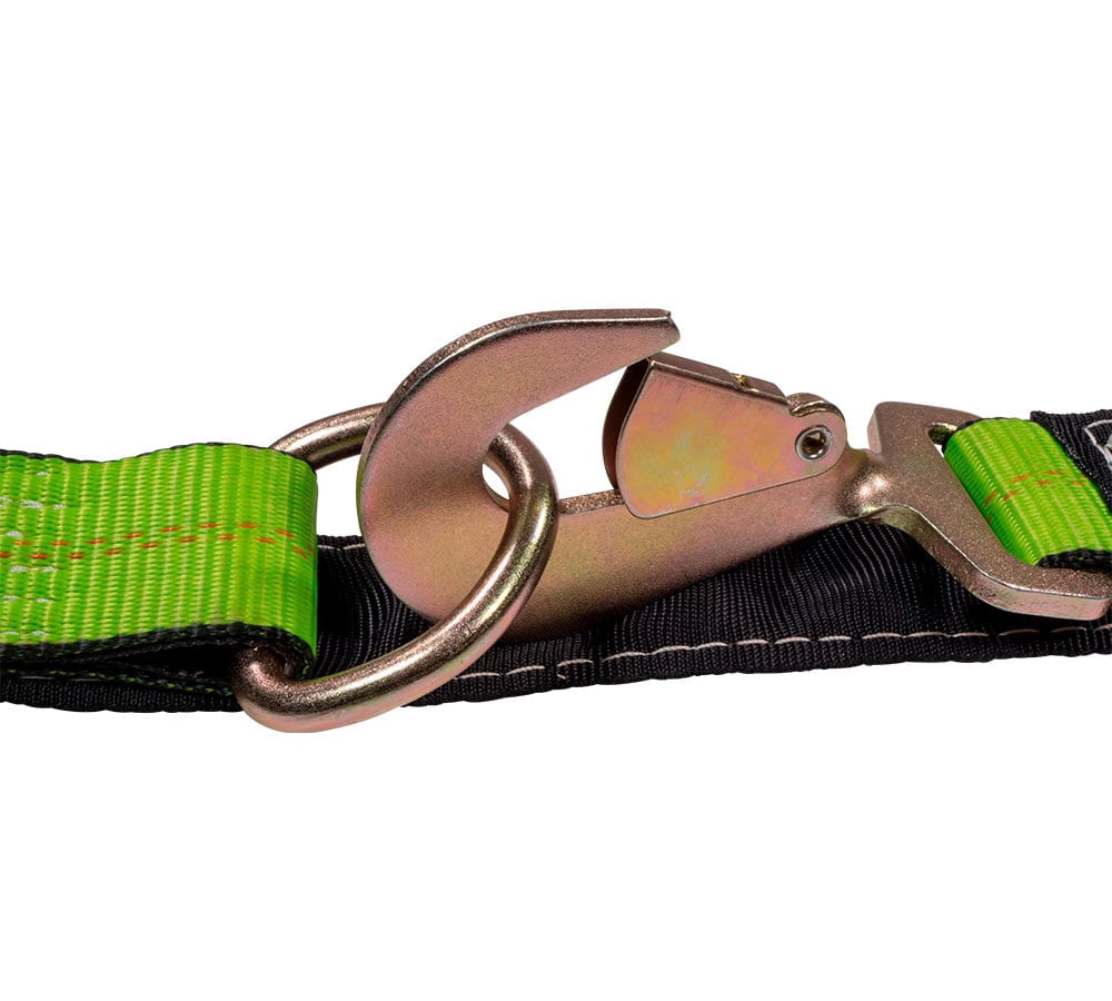 V Bridle Tow Strap w/ Snap Hook, 15" J-Hooks, & T-J Hook - 3333 lbs WLL, Leg Size-36"-48" High Abrasion Recovery V Strap w/ D Ring Middle, Towing Equipment for Car Hauler & Rollback