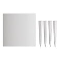 thumbnail image 2 of 36'' Square White Metal Restaurant Patio Dining Table For Indoor or Outdoor Use, 2 of 6