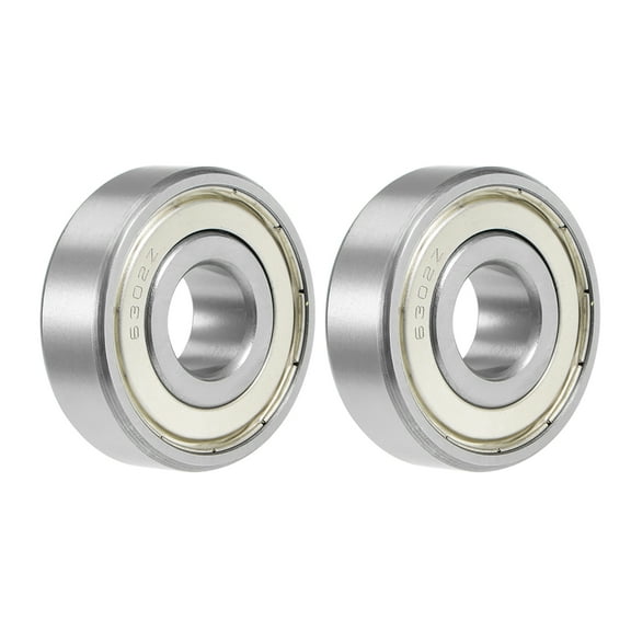 6302ZZ Ball Bearing 15x42x13mm Double Sealed Chrome Steel Bearings 2pcs