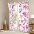 thumbnail image 3 of Manfei Seashell Bowtie Kitchen Curtains,Coastal Cute Black Out Curtains Pack of 2 (42x63 Each), 3 of 6