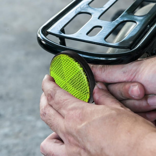 Etiqueta engomada del reflector Reflectores de advertencia de seguridad para motocicleta Bicicleta (Verde)
