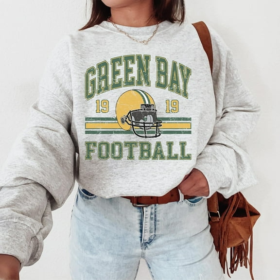 Vintage Green Bay Sweatshirt For Him, Retro Football Game Sweater, Women's Sport Crewneck