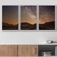 thumbnail image 2 of wall26 - 3 Piece Framed Canvas Wall Art - Milky Way Over The Desert of Bardenas, Spain - Modern Home Art Stretched and Framed Ready to Hang - 24"x36"x3 WHITE, 2 of 5
