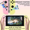 thumbnail image 4 of Controlador Switch para Nintendo Switch, control remoto con vibración dual, control de movimiento, captura de pantalla y activación (rosa y amarillo), 4 of 8