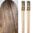 thumbnail image 1 of Hair Tinsel- Heat-Resistant Glitter Strands-golden-, 1 of 9