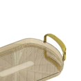 thumbnail image 3 of Serving Tray with Golden Handles Cosmetics Tray Desktop Decorative Tray Decorative for Meals,Snacks Light Brown, 3 of 7