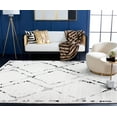 thumbnail image 3 of SAFAVIEH Skyler Leontyne Diamond Area Rug, Ivory/Grey, 10' x 14', 3 of 6