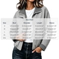 thumbnail image 3 of Mifsaly Womens Bomber Jackets Zip Up Collared Plaid Lining Windbreaker Jacket Fall Winter Windproof Comfort Daily Wear Outdoor Activity Work Office Casual Outfits Gray,2XL, 3 of 5