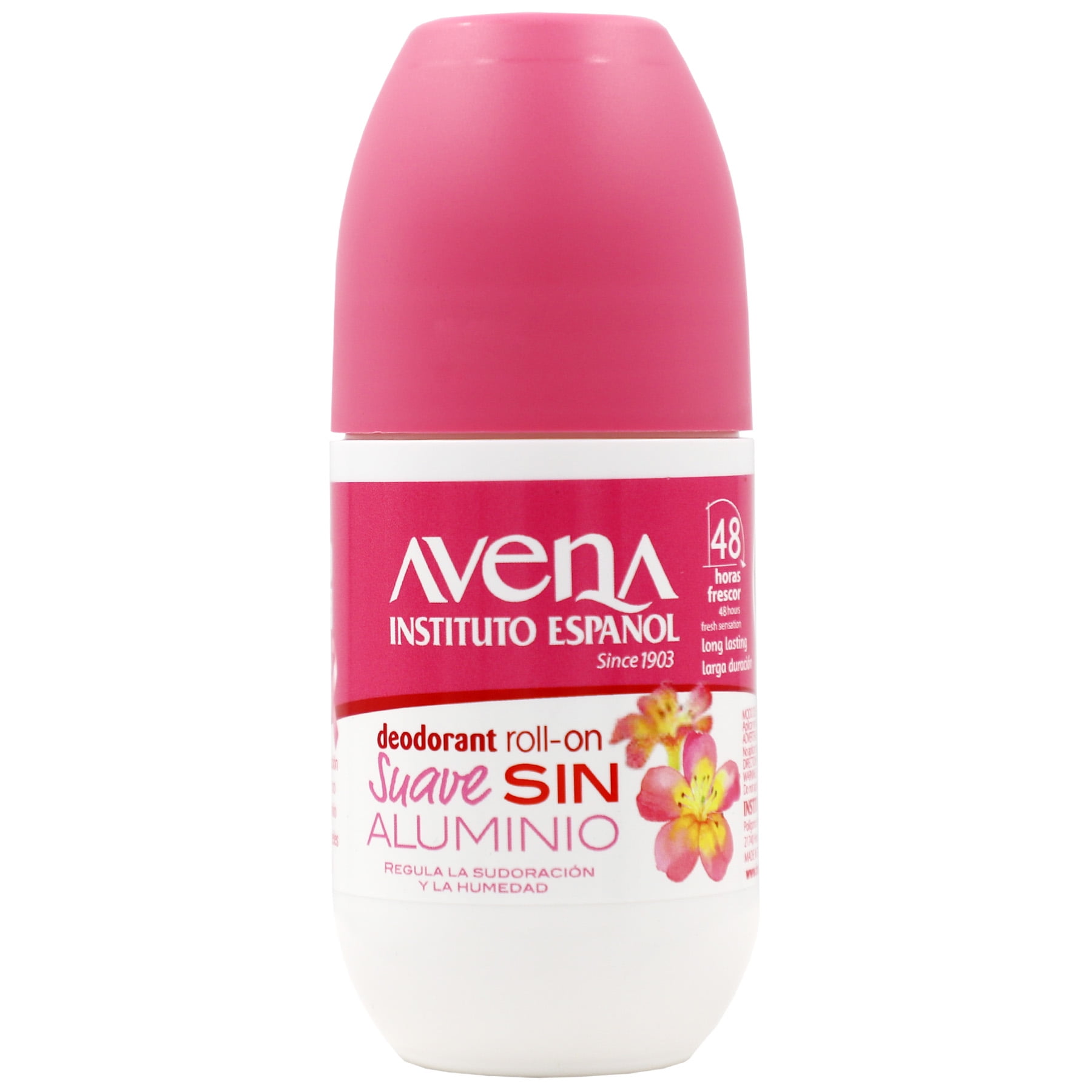 (2 pack) Avena Deodorant Roll-on Suave, Long-Lasting, Non-Alcohol. Unisex, 2.5 oz