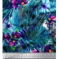 thumbnail image 1 of Soimoi Rayon Fabric Leaves & Floral Texture Print Fabric by The Yard 42 Inch Wide, 1 of 1