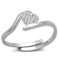 thumbnail image 1 of Alamode 3W464-5 Women Rhodium Brass Ring with AAA Grade CZ in Clear - Size 5, 1 of 1