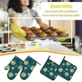 thumbnail image 6 of ZICANCN Oven Mitts and Pot Holders Sets, Cartoon Bee Heart Floral Baking Sets Kitchen Heat Resistant 4 Pieces, 6 of 8