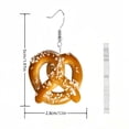thumbnail image 4 of Pendientes acrílicos de pan divertido, diseño plano y caprichoso en 2D, joyas de fiesta para mujer, 4 of 7