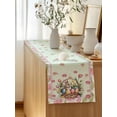 thumbnail image 5 of Table Runner 108 Inches Long for Kitchen Dining, Easter Dresser Scarf Farmhouse, Dining Table Decorations for Wedding/Parties, Spring Rabbit Colorful Eggs Flowers Leaves Plants 13 x 108 In, 5 of 8