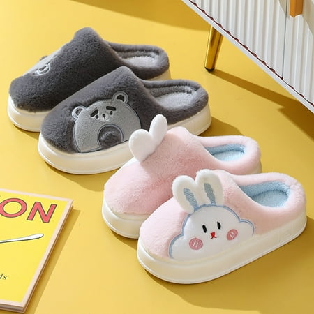 

Cathalem Acupressure Slippers for Men Couple Men s Thick Bottom Cotton Slippers Autumn And Winter Home Cute Mens Size 13 Slippers Grey 9.5