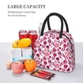 thumbnail image 5 of Yiaed Tulips Flowers Print Lunch Bag Adult Insulated Lunch Box, Leakproof Cooler Food Lunch Containers Reusable High Capacity Lunch Tote Bags-One Size, 5 of 6