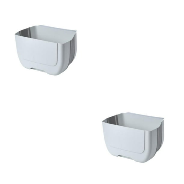 Cubo de basura liviano Yuarrent Residuos de cocina gris blanco 2Conjunto