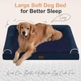 thumbnail image 2 of Cama ortopédica para perros NANUYA, lavable e impermeable, XL, azul marino, 2 of 9