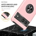 thumbnail image 6 of Elehold Layer Hybrid Rugged Case for Google Pixel 7 6.3 inch Hard PC and Soft TPU with Metal Ring Folding Kickstand Shockproof and Magnetic Car Mount Durable Dual Protective Phone Case,Rosegold, 6 of 7