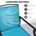 thumbnail image 4 of Patiojoy Patio Double Rocking Chair Outdoor 2-Seat Swing Glider Chair W/ Center Table & Umbrella Hole Turquoise, 4 of 10
