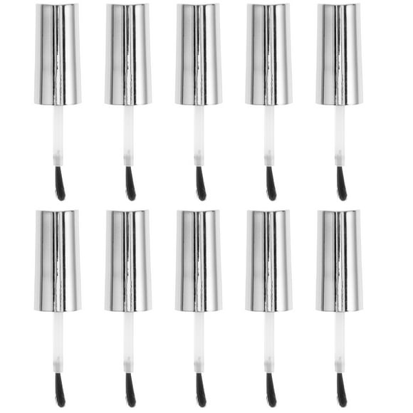 10 Uds tapas de botellas de esmalte de uñas de repuesto tapas de botellas de Gel de uñas con cepillo suministros de salón de uñas