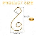 thumbnail image 2 of LQQBOX 160pcs Ornament Hooks, Christmas Tree Hooks for Hanging Decorations (Gold), 2 of 7