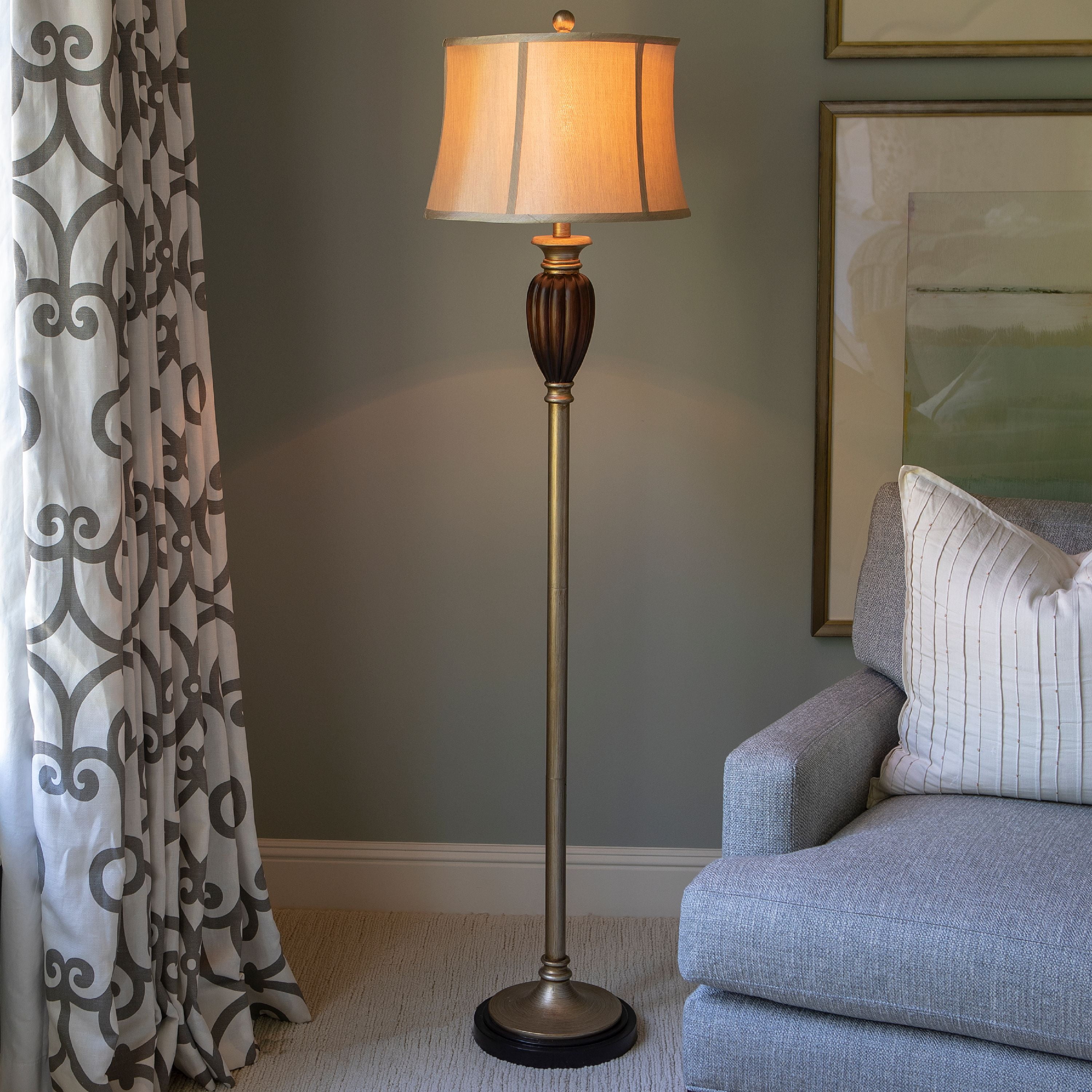 66.5" Fowler Multi Finish Transitional Floor Lamp
