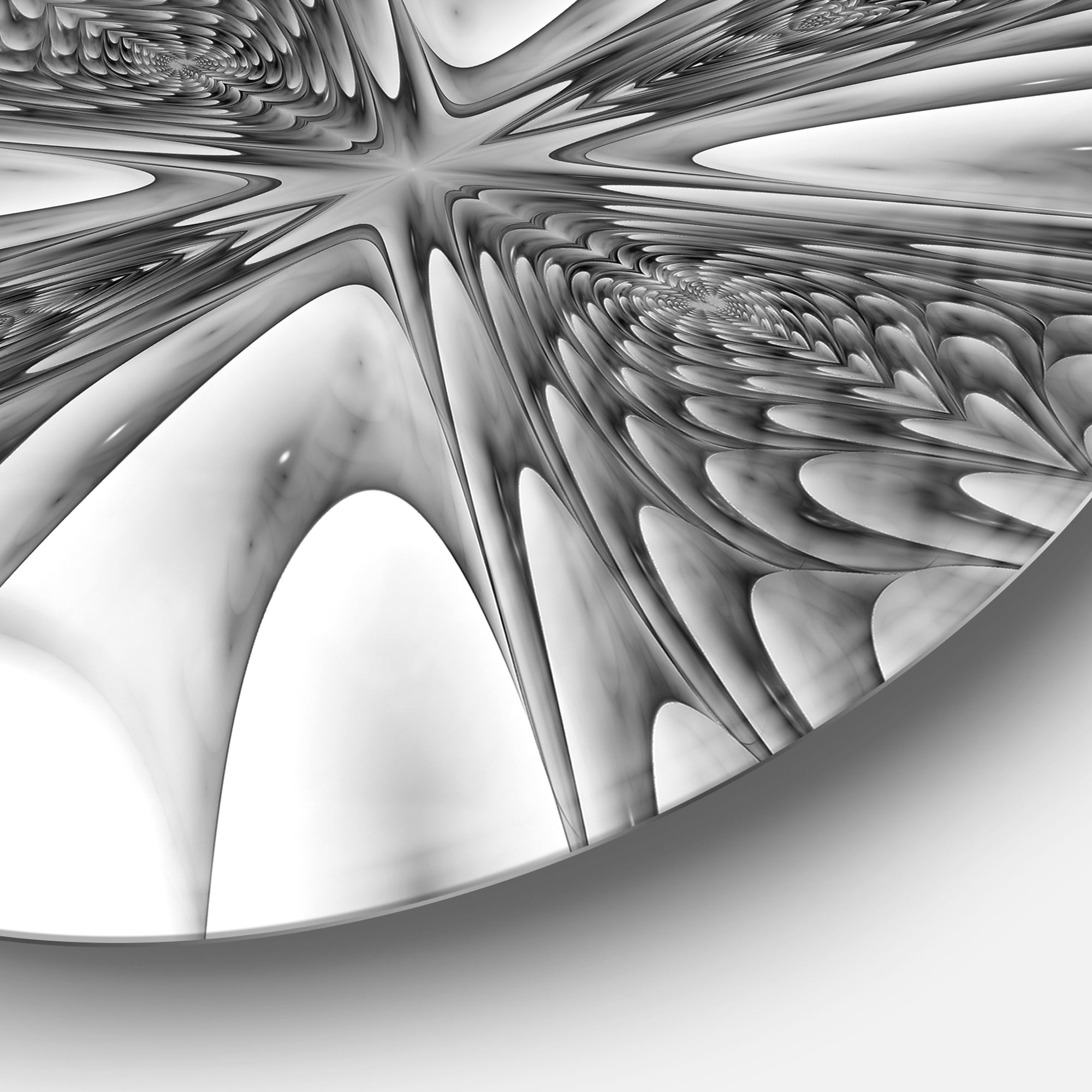 Designart 'Fractal 3D Magical Depth' Abstract Circle Metal Wall Art