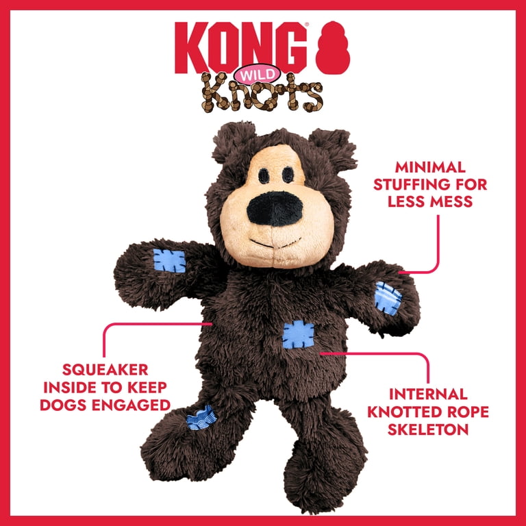 KONG® Wild Knots Internal Knotted Rope Skeleton Dog Toy, Bear