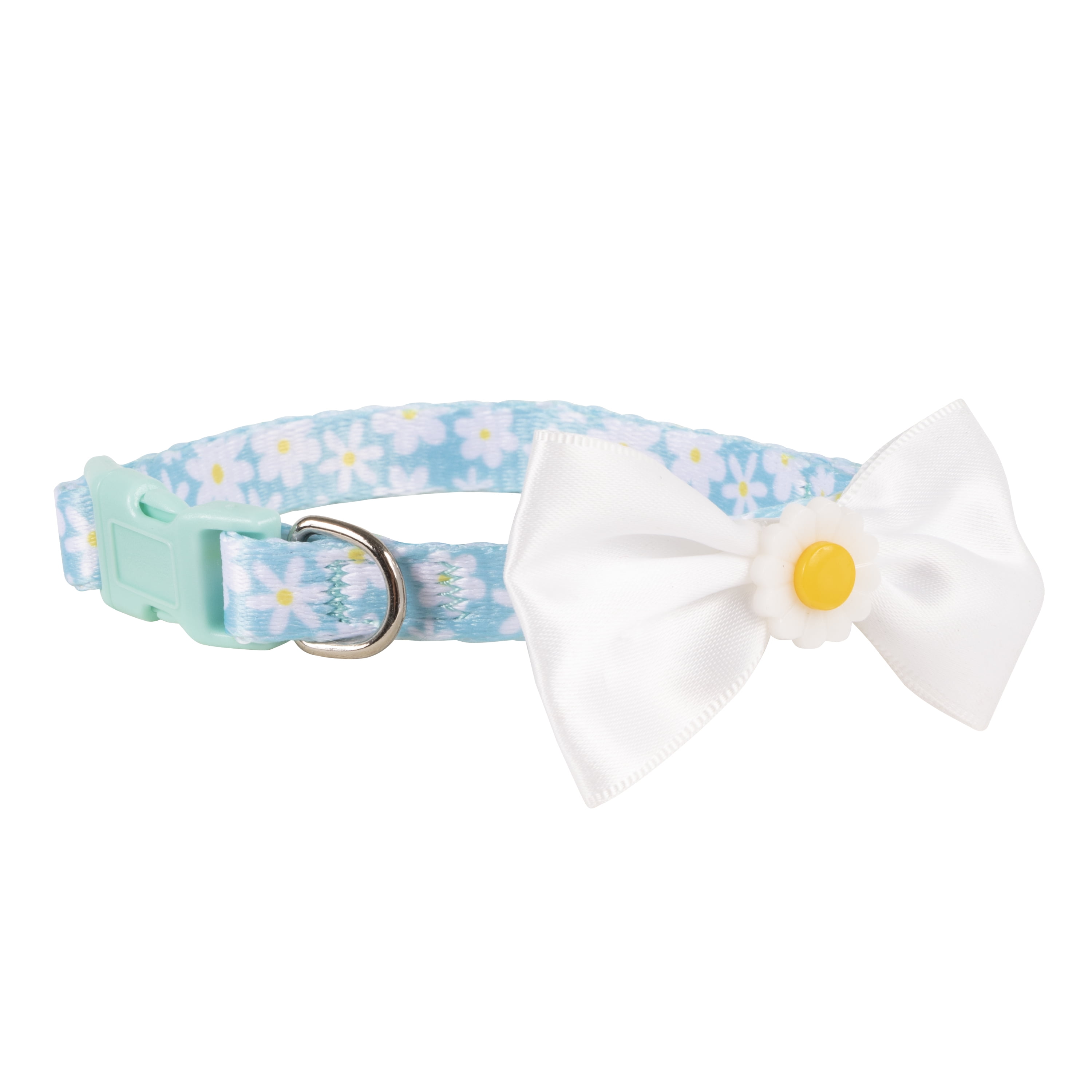 Wet Nose Designs Daisy Daisy Floral Dog Collar Flowers Spring Springtime Blue 