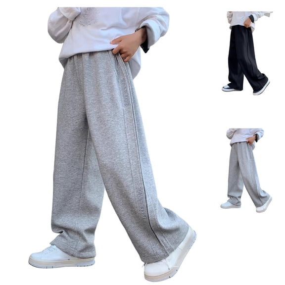 Blekii Boys Fashion Casual Pants Wide Leg, Boys Fashion Casual Pants, Wide Leg Sweatpants for Kids, Spring Fall Sporty Trousers for Middle Large Children Sweatpants Spring Fall Sporty Spring Wear,