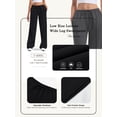 thumbnail image 4 of TEMOFON Women's Wide Leg Sweatpants Straight Leg Low rise Sweat Pants Drawstring Elastic Low Waist Pants with Pockets, 4 of 10