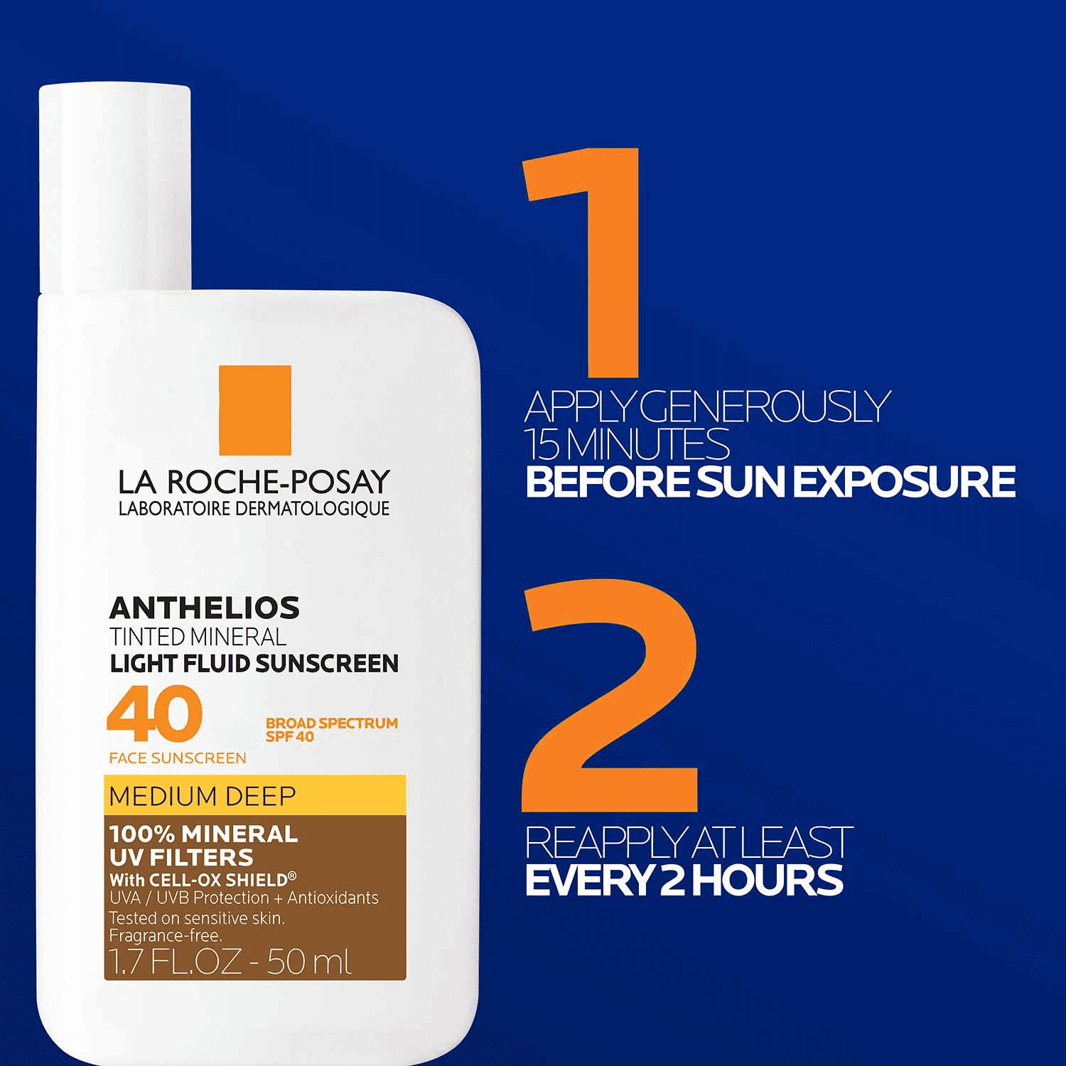 La Roche-Posay Anthelios Mineral Tinted Sunscreen SPF 40, 1.7 fl oz