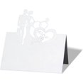 thumbnail image 1 of UrbanMingle 50 Pcs Place Cards Mr and Mrs Diamond Ring Love Hollow Number Name, 1 of 5