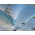 thumbnail image 4 of Ambesonne Tropical Quilted Bedspread Set 3 Pcs, Cruise Ship Palm Tree, King Size, Turquoise Green, 4 of 5