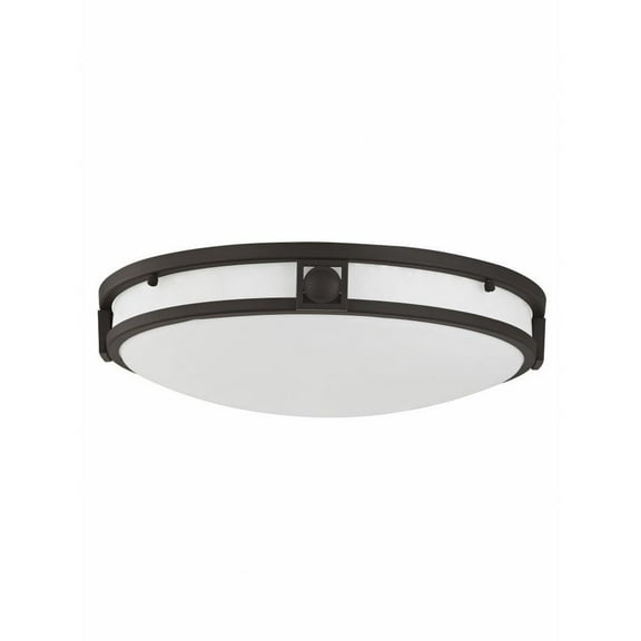 3 Light Flush Mount in Modern Style 16 inches Wide By 4 inches High-Bronze Finish Bailey Street Home 218-Bel-1653676