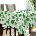 thumbnail image 3 of Coolnut St. Patrick's Day Clover Rectangle Tablecloth, Waterproof Washable Polyester Table Cover for Kitchen Dinner Party, 60 x 120 Inch House Decor, 3 of 7