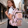thumbnail image 4 of Garronmavis Axolotl Starry Girls Backpack Adjustable Shoulder Straps Large Capacity Book Bag 17 inch for 8-12 Elementary School Students Back to School Gift, 4 of 5