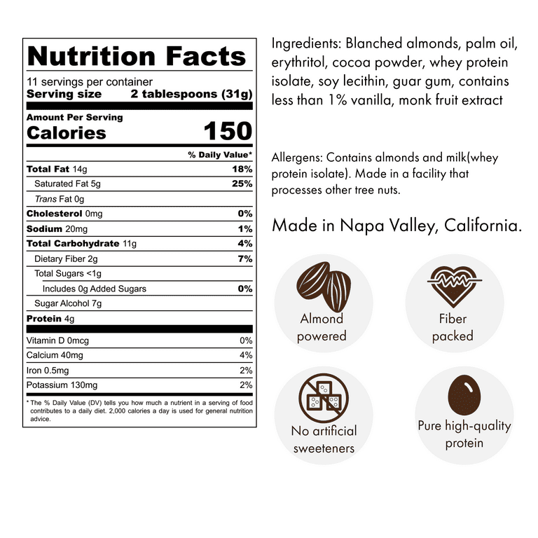 KG Food Company, CocoZen Almond Chocolate Spread, 12oz Jar