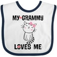 thumbnail image 3 of Inktastic Grammy Loves Me Girls Kitty Girls Baby Bib, 3 of 4