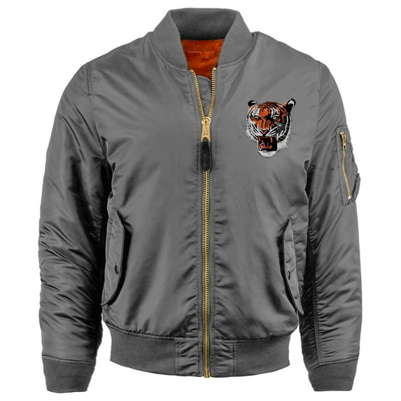 Ma Croix Mens PATCH BOMBER JACKET Premium Padded Zip Up Casual MA-1 Flight Souvenir Outerwear