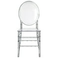 thumbnail image 6 of Fabulaxe QI004660.CL Modern Acrylic Crystal Ice Chair, Florence Dining Chair, Stackable Transparent Seating for Events and Weddings, Single, 6 of 9