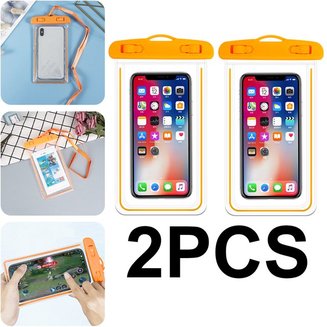 Bolsas Luminosas Impermeables para Con Pantalla Táctil Bucear A La Deriva () Naranja