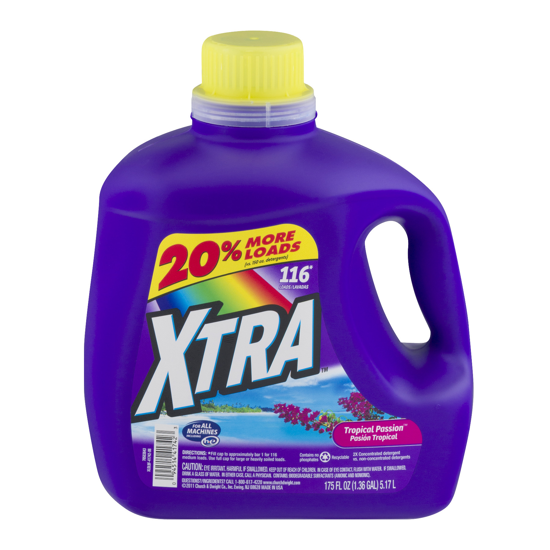 Xtra Laundry Detergent Tropical Passion, 175.0 FL OZ