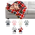 thumbnail image 6 of PETMAKER 50x60 Reversible Sherpa Fleece Waterproof Dog Blanket (Red Plaid), 6 of 8