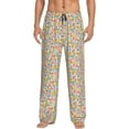 thumbnail image 1 of Fotbe Watercolor Wildflowers Pantalones de Pijama para Hombre, Pantalones de Dormir, Pantalones de Casa con Cintura Ajustable y Bolsillos-Medium, 1 of 6