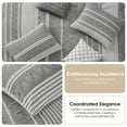 thumbnail image 3 of Nanshing Cleluya 6 Piece Striped, Geometric Comforter Set , Grey , King Size , Jacquard, 3 of 7