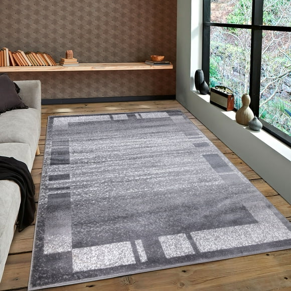 A2Z Palma 9958 Contemporary Transitional Border Soft Large Area Rug Tapis Carpet Entry Home (3x5 4x6 5x7 5x8 7x9 8x10)